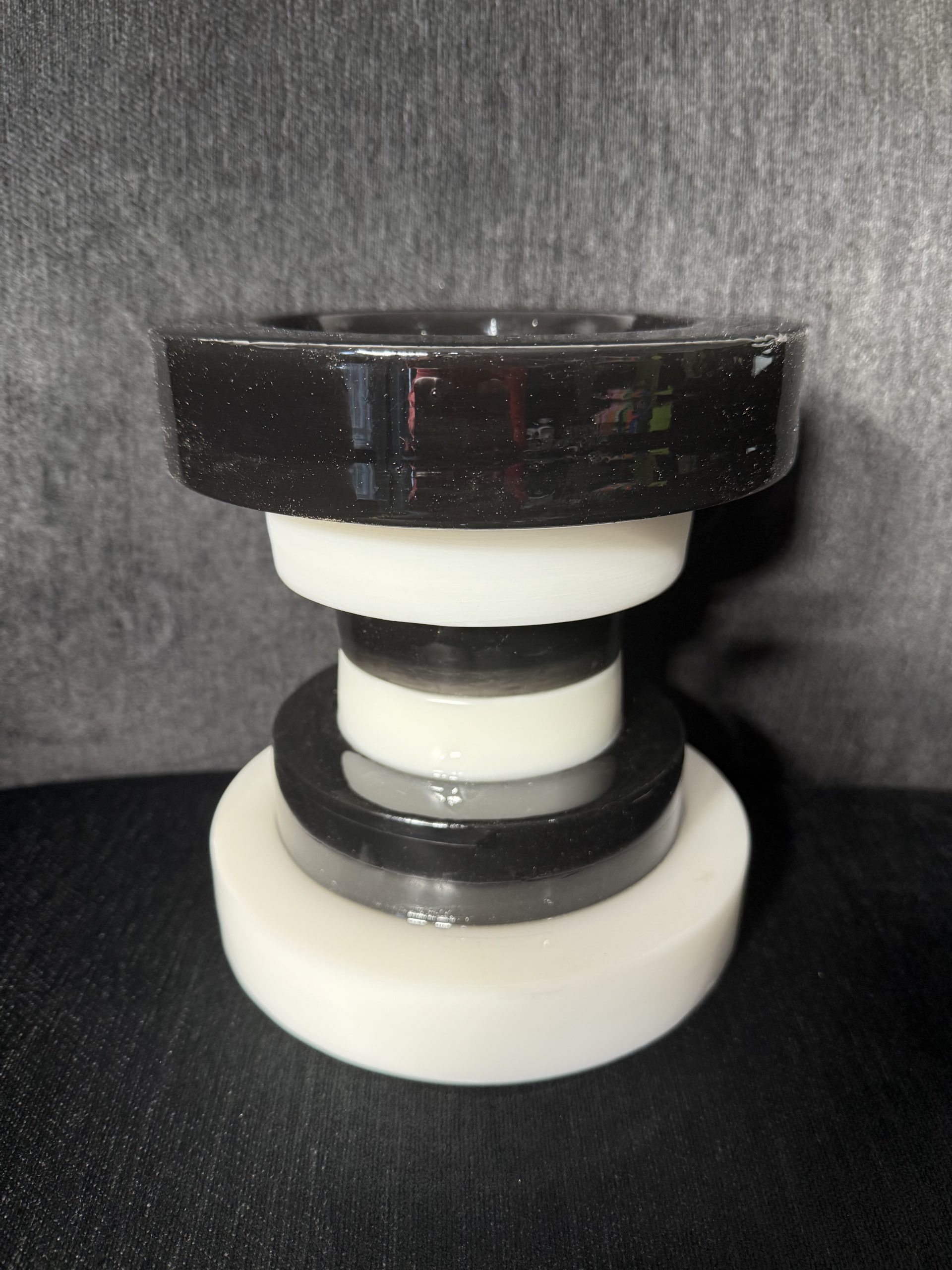 Black and White resin vase